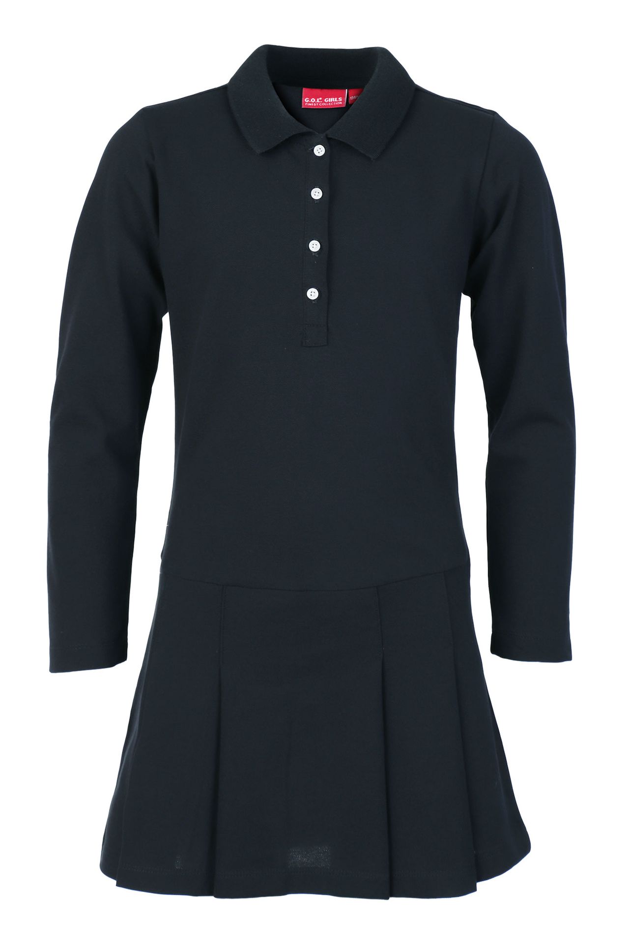 Girls-Polo-Langarm-Kleid