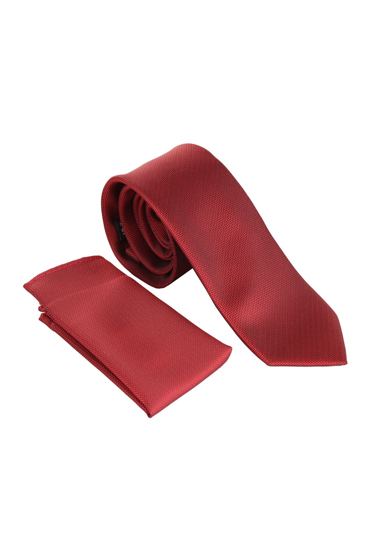 Krawatte mit Einstecktuch, uni
