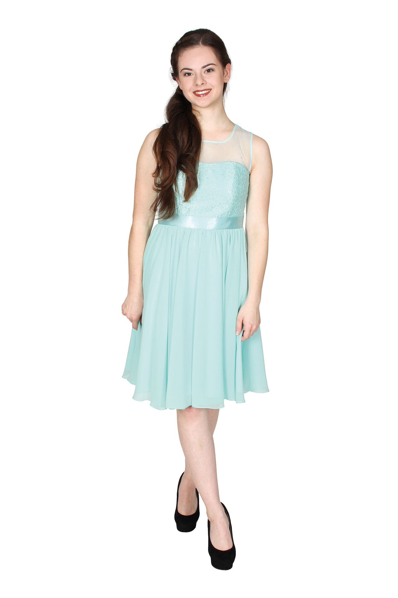 Girls-Chiffon-Kleid mit Stola