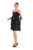 Damen-Chiffon-Kleid mit Stola