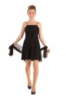 Damen-Chiffon-Kleid mit Stola