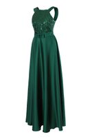 Satin-Kleid, lang
