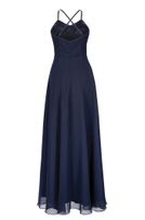 Chiffon-Kleid, lang, mit Stola