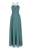 Chiffon-Kleid, lang, mit Stola