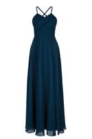 Chiffon-Kleid, lang, mit Stola